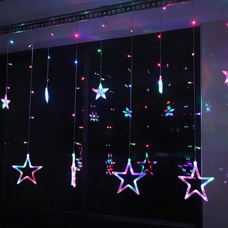 2M-Christmas-Lights-AC-220V-EU-Romantic-Fairy-Star-LED-Curtain-String-Lighting-For-Holiday-Wedding (3)
