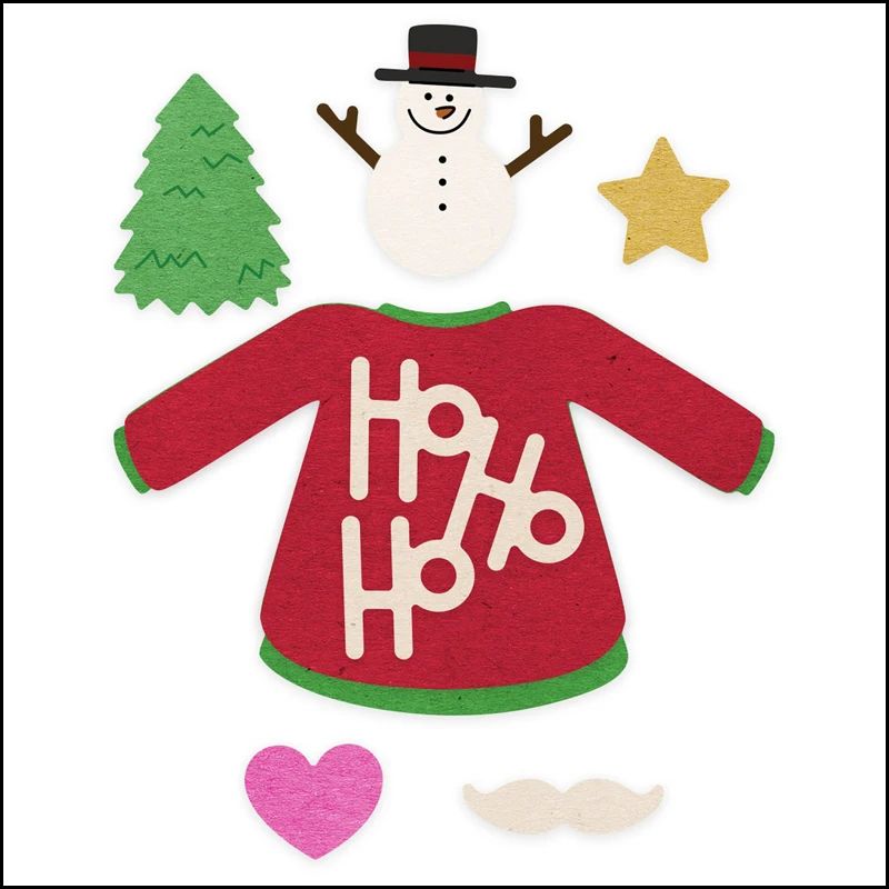 

Funny sweater and snowman Metal Cutting Dies Stencils for DIY Scrapbook Photo Album PaperCard Decorative Craft Embossing Dies