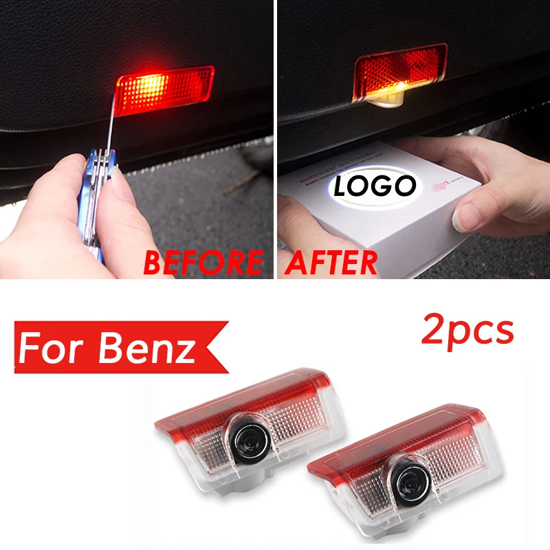 2x LED Car Door Laser Projector light Welcome Ghost Shadow Light for Benz AMG