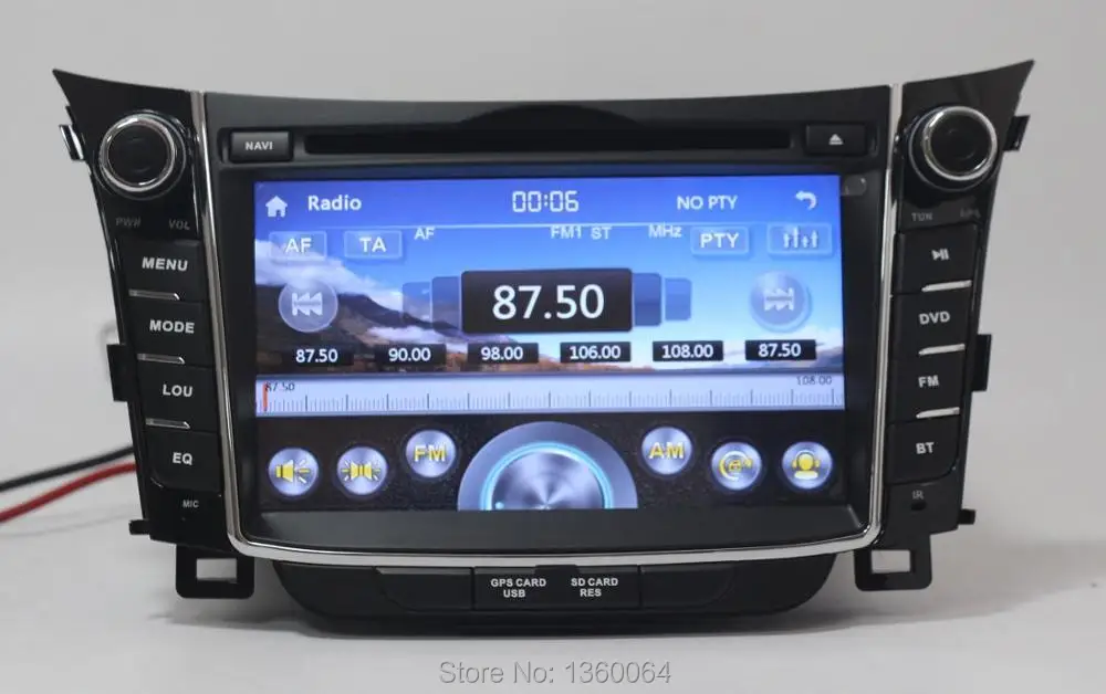 " dvd-плеер автомобиля для Hyundai i30 2011 2012 2013 с GPS навигации Bluetooth автомобильного Радио стерео Штатная sd/usb порт+ карта