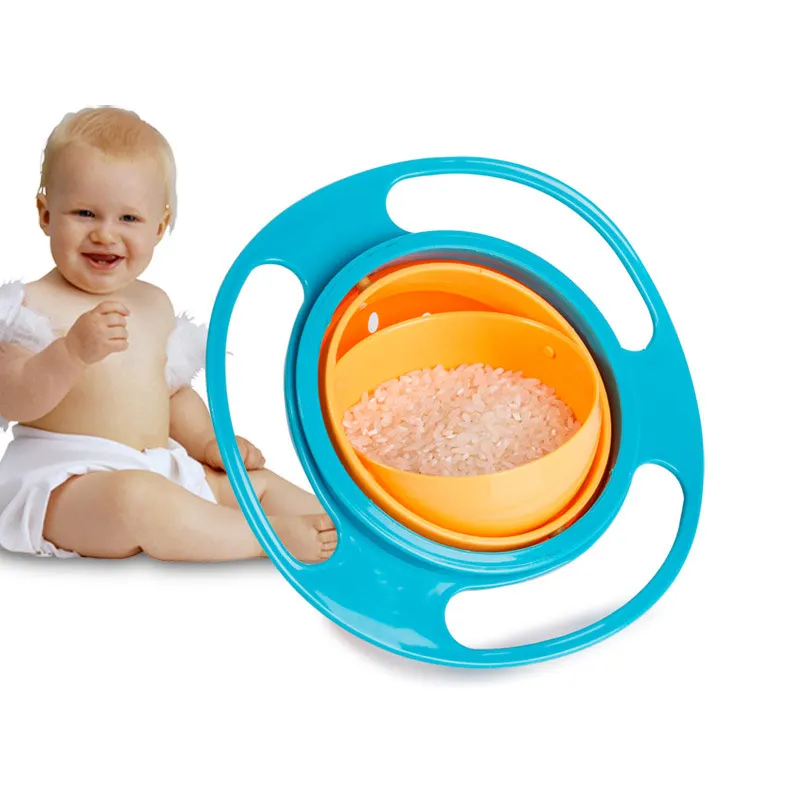 New Children's Toy Tumbler Bowl Saucer Gyro Baby Rice Bowl Gift JS21