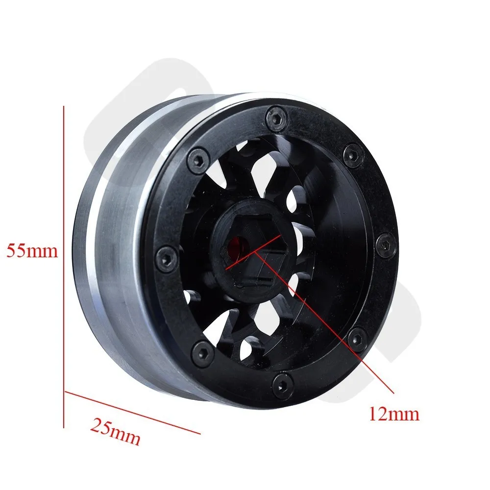 4 шт. сплав CNC 1 9 дюйма ободок ступицы колеса Beadlock для 1/10 радиоуправляемого