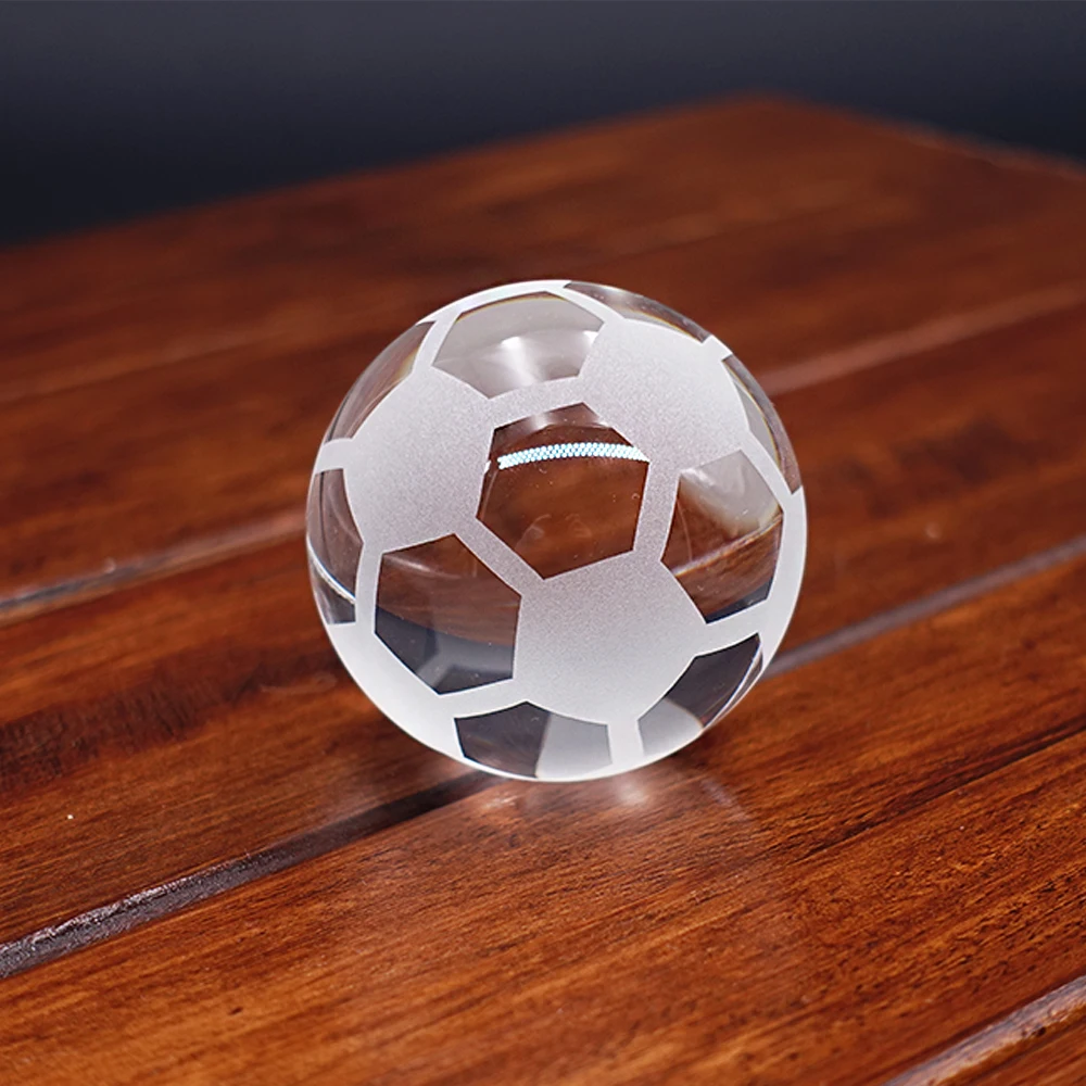 

K9 crystal Football Soccer basketball billiard model crystal ornaments sports style gift boy gift children gift home decoration