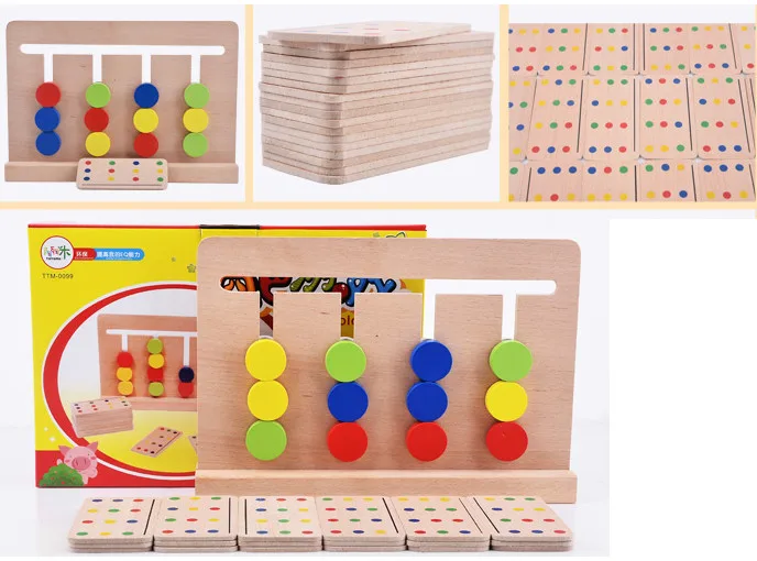4 Color Game Matching Early Childhood Teaching Aids Baby Montessori