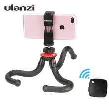 Buy online Ulanzi Flexible Octopus Phone Tripod With Metal Phone Holder Adapter Mount Bluetooth Remote Control for iPhone Smartphone Gopro