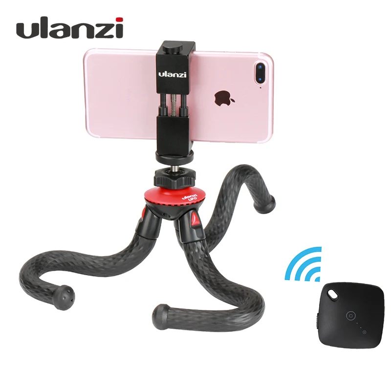 Acheter Ulanzi Souple Poulpe Trépied de Téléphone Avec Support de Téléphone En Métal Support Adaptateur Télécommande Bluetooth pour Smartphone iPhone Gopro