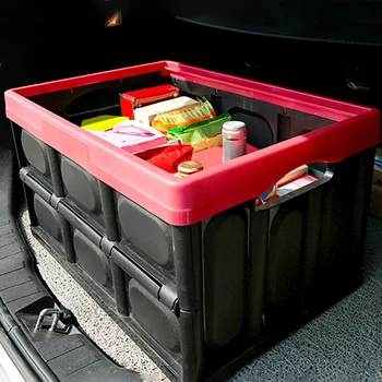 

30L Car Folding Storage Container Organizer Car Storage Box Travel Sundry Trunk Box Hot Sale PP Car trunk Organizer Dropship