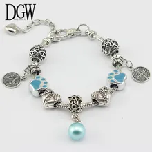 DGW одежда высшего качества Летний стиль AliExpress Европейский Шарм бусины Подходят к браслетам pandora для женщин длина можно регулировать