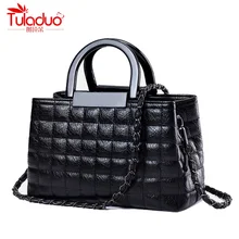 Diseño A Cuadros de moda Mujer Bolsos de Alta Calidad de Cuero de La Pu de Las Mujeres Bolsos Crossbody Mensajero de Las Señoras Bolsos de Hombro de la Cadena de Lujo