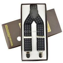 120 см мужские Эластичные подтяжки унисекс с клипсой шириной 3,5 см, черные подтяжки в черный горошек, подтяжки с y-образной спинкой