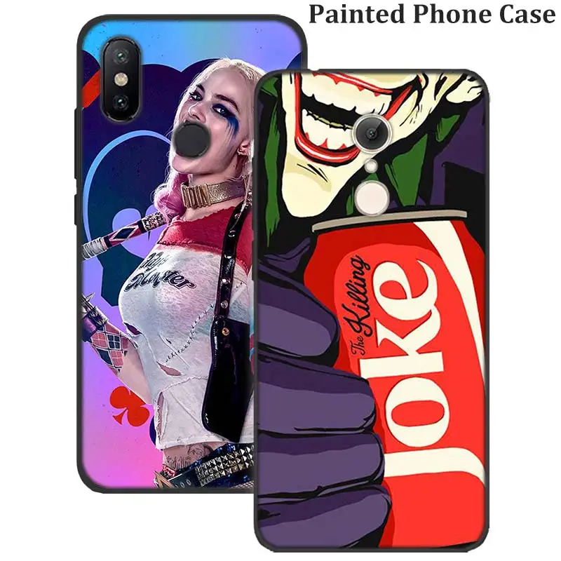 Чехол для телефона из ТПУ с отрядом самоубийц джокером Harley Quinn черным силиконовым