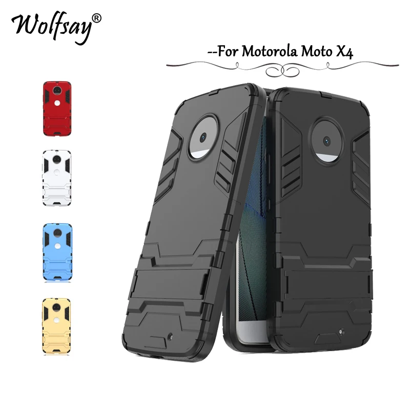 

Wolfsay sfor Moto X4 Case Luxury Armor Rubber Hard Back Phone Case For Motorola Moto X4 Cover For Motorola Moto X4 Coque Fundas