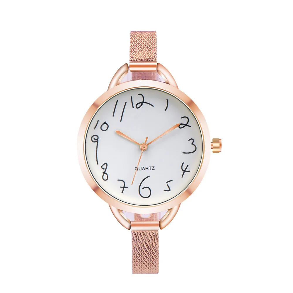 

Luxury Rose Gold Women's Watches Top Brand Fashion Girl Ladies Stainless Steel Clock Pointer Quartz WristWatch Bayan Saat Hot *A