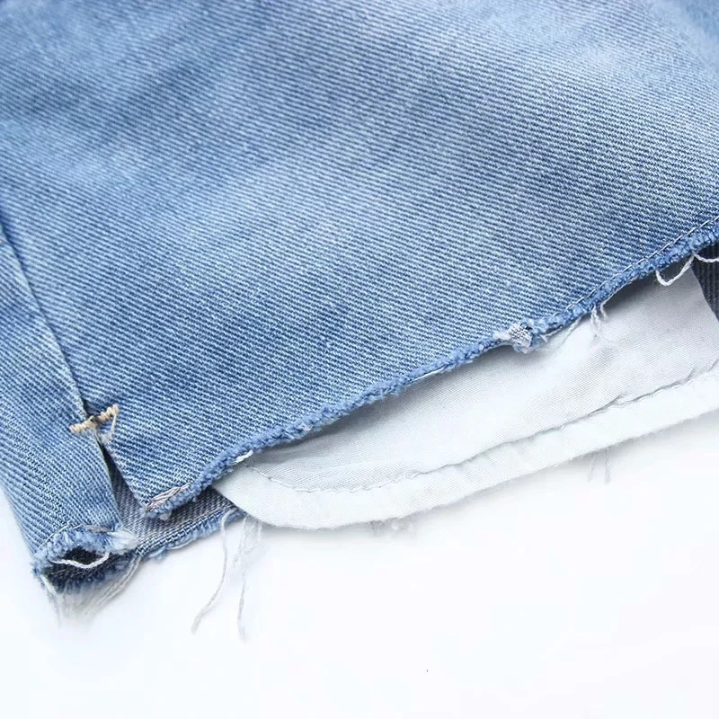 Женские джинсовые шорты с необработанным краем, повседневные джинсовые шорты, 4 цвета
