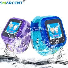 Лучшие Smarcent df27 Водонепроницаемый Детские GPS Плавание Телефон Smart Watch SOS вызова расположение устройства трекер дети Безопасный анти-потерянный Мониторы