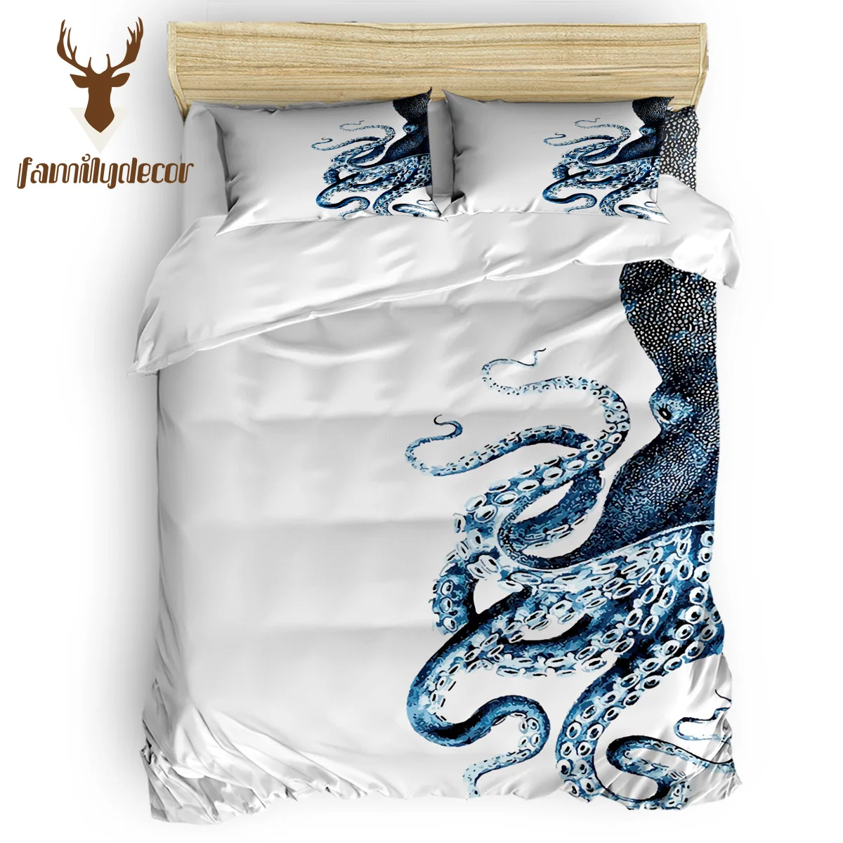 

FamilyDecor DHL Free Shipping Octopus Cthulhu Bedding Sets Duvet Set Covers 4 Pcs Comforter Cover Set Quilt Cover Bedding