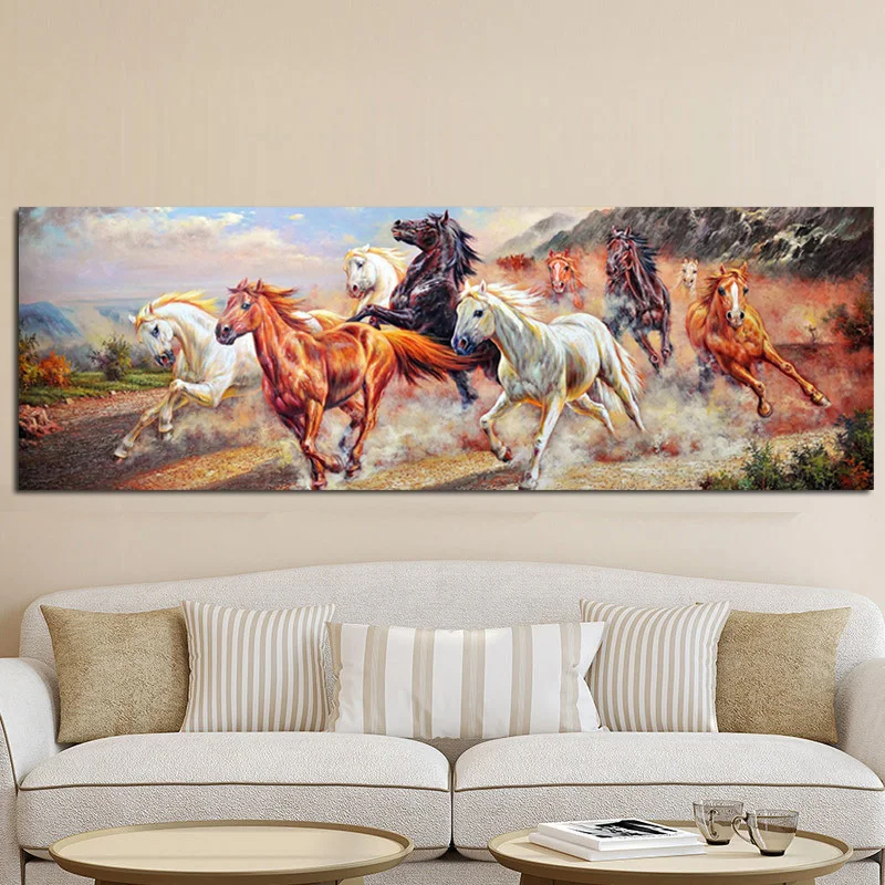 

Abstract Nine Running Horse Pop Art Cuadros Canvas Painting & Calligraphy HD Print Poster Modern Wall Pictures For Living Room