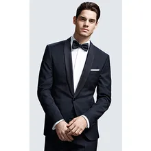 men suits for wedding groom tuxedo black dress slim fit custom made suit for 2017 wool bleed formal wear
