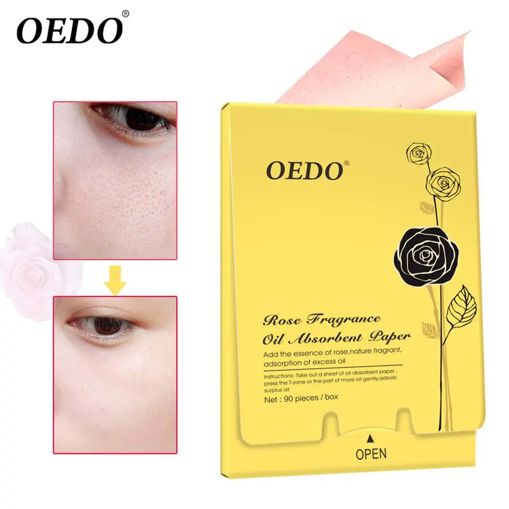 90 шт./кор. oedo Роза ароматный абсорбция масла бумага для лица