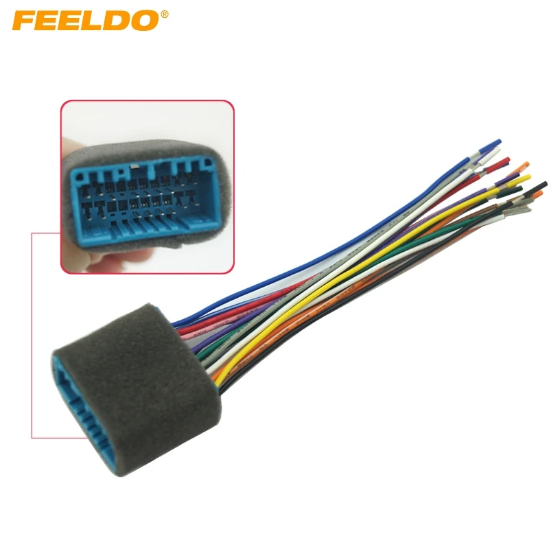 Feeldo Car Aftermarket Audio Radio Stereo Wiring Harness