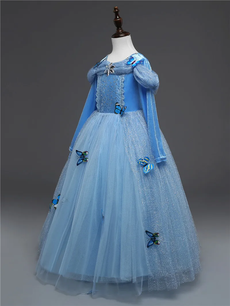 Платья Эльзы для девочек; платье принцессы для костюмированной вечеринки; Детский костюм Анны и Эльзы; праздничное платье с принтом снежинок; vestidos; детская одежда для девочек