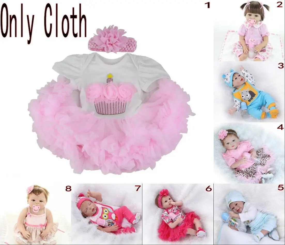 22 ''Bebe Reborn Neonatal кукла для девочек и мальчиков платье Детская одежда подарок игрушки ручной работы детский наряд Одежда для младенцев наряд для маленьких девочек