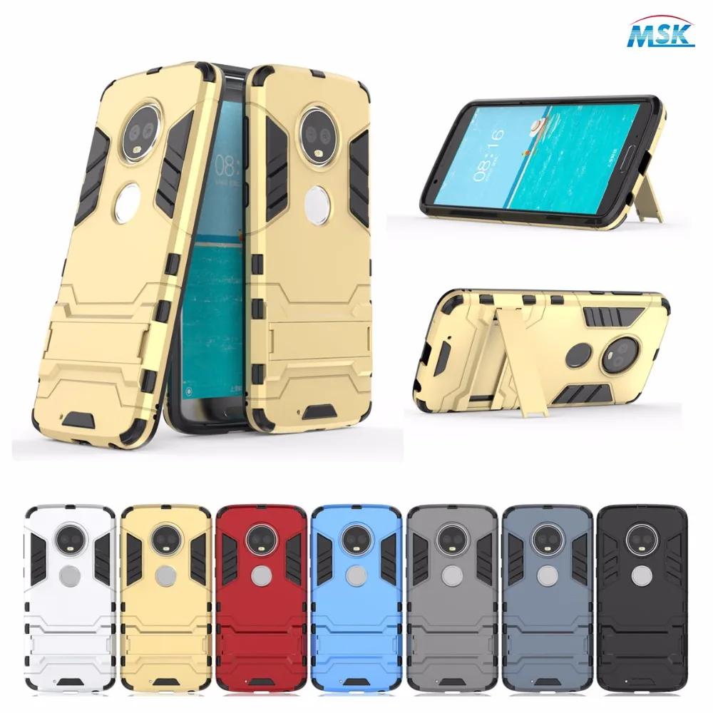 For MOTOROLA MOTO G6 Case for Moto Plus Shockproof Robot Silicone 2 in 1 Phone case Motorola funda coque |
