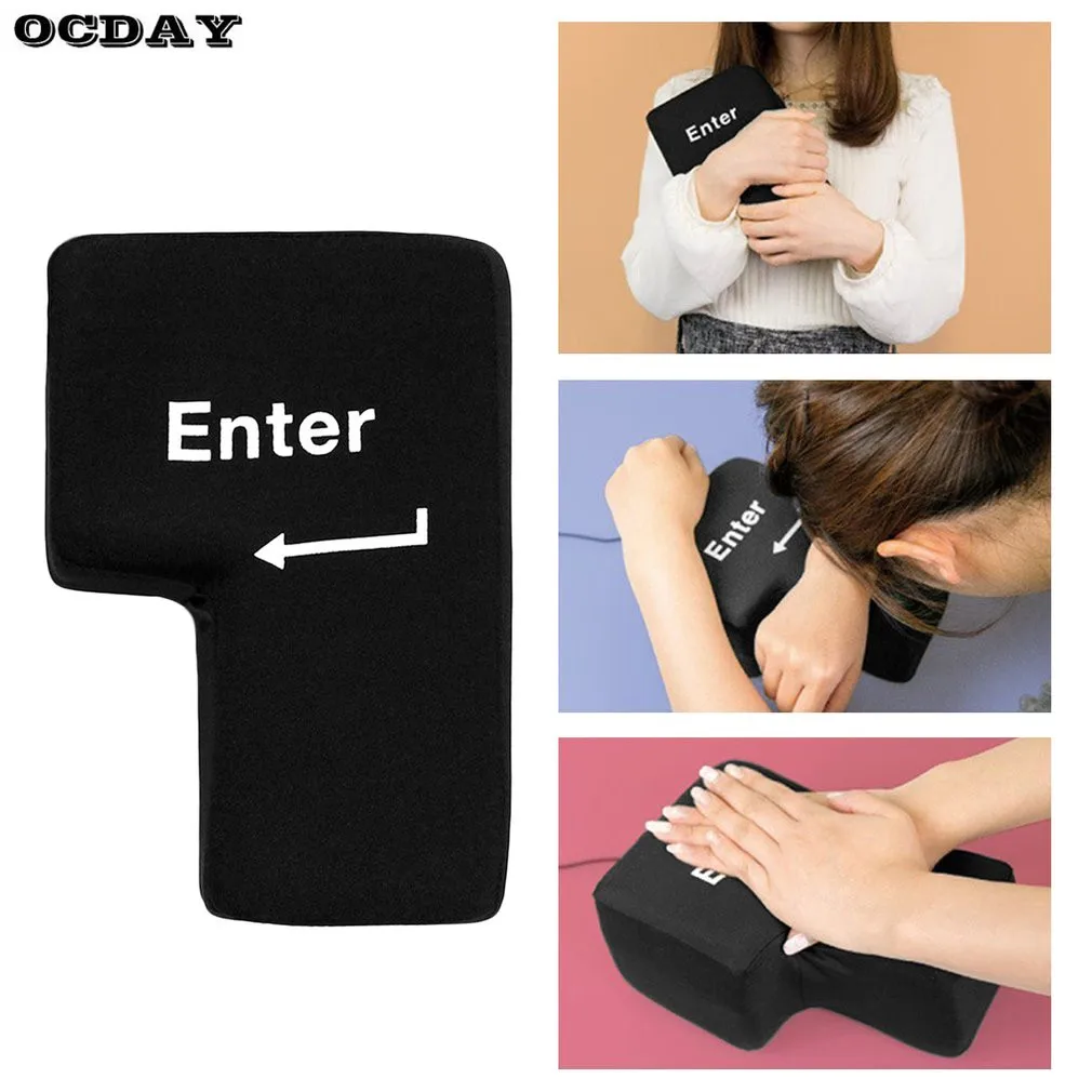 

Portable Funny Decompression USB Big Enter Key Pillow Toys Soft Computer Button Return Key Pillow Offices Vent stress Relief Toy