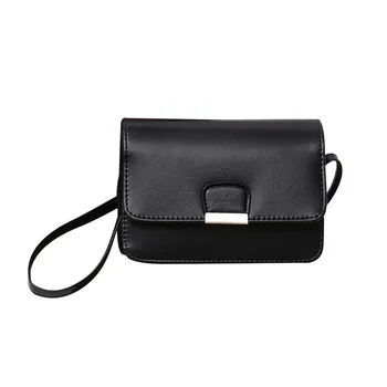 

Elegant Solid Simple Handbag Shoulder Bag Fashion Women PU Leather Simple Handbag Crossbody Shoulder Bags sac transparant #550