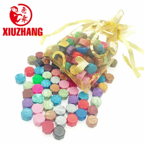 

100pcs/lot Vintage Octagon Sealing Wax Tablet Pill Beads For Wedding Invitation Envelopes Wax Seal Sticks Ancient Sealing Waxs