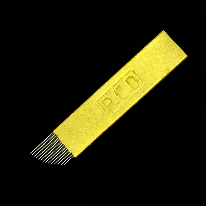 

500 pcs Agujas pcd Microbladiing Needles Permanent Makeup Tattoo EYEBROW Blades Manual Pen 3D Embroidery Copper Pin