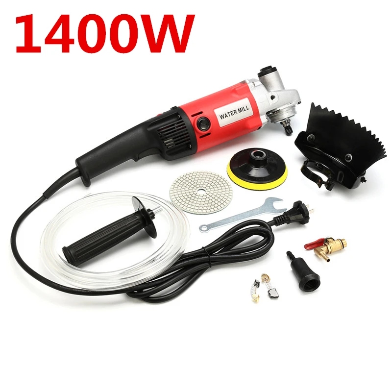 

800W/1400W 220V Wet Electric Polisher Grinder Kit Pads Engineered Marble Concrete Adjustable Speed Grinder Polish Power Tool New