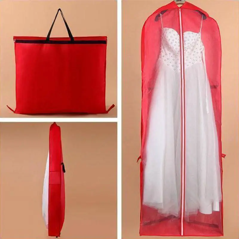 1000pc Wedding Dress Dust Bag Portable Folding Storage Bag Dual-use Simple Bag Protector with Zipper for Home Storage Bag 1000pc Wedding Dress Dust Bag Portable Folding Storage Bag Dual-use Simple Bag Protector with Zipper for Home Storage Bag