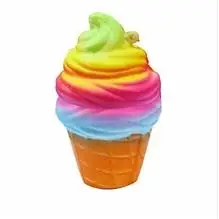 coloful jumbo Deer Cake Squishy slow rising antistress toy stress relief toy for children boys girls adults autism squeeze toy - Цвет: ice cream cone