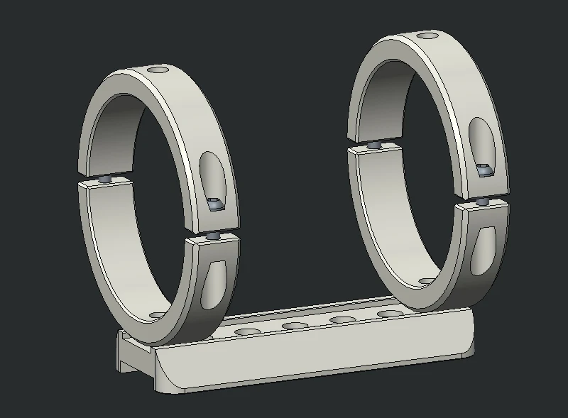 New Telescope Finder Guider Tube Rings with dovetail mounting plate Dia