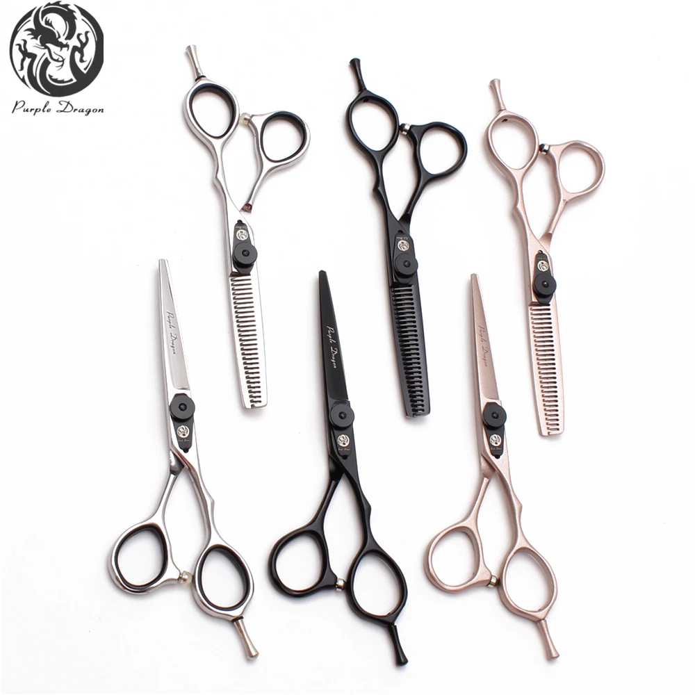 1Pair Z9015 6&quot 17.5cm 440C Purple Dragon Hairdressing Scissors Thinning Cutting Shears Haircur Set Salon Hair | Красота и