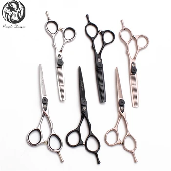 

1Pair Z9015 6" 17.5cm 440C Purple Dragon Hairdressing Scissors Thinning Scissors Cutting Shears Haircur Set Salon Hair Scissors