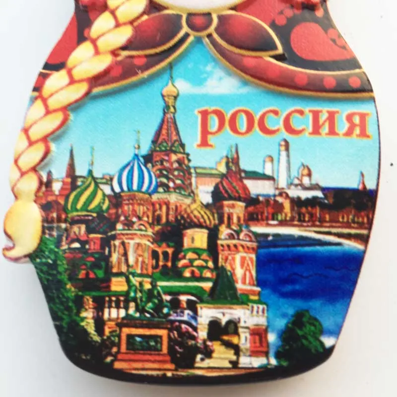 Кукла в форме наклейка на холодильник Творческий Русский пейзаж магниты на холодильник домашние декоративные сувениры Прямая