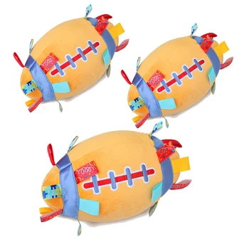 

Baby Kids Fun Plush Rugby Hand Catching Ball Early Education Stuffed Sports Toys Outdoor Sports Grab Force Training