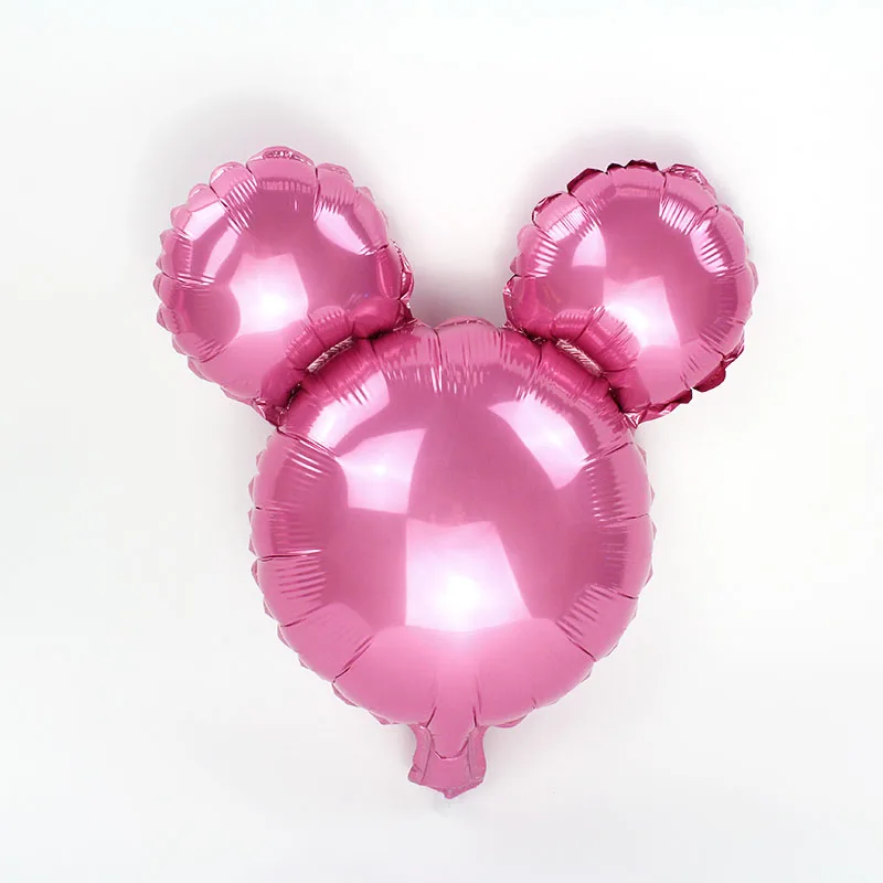 5 шт./лот, 18 дюймов, воздушные шары с Микки Маусом, уши мышки, фольгированные шары для детей, вечерние украшения на день рождения, розовые, черные, синие шары для малышей