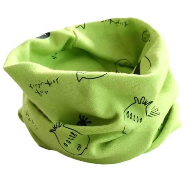 Scarves Kid Multi Use Small Fish Printing Cute Scarf for Baby Head