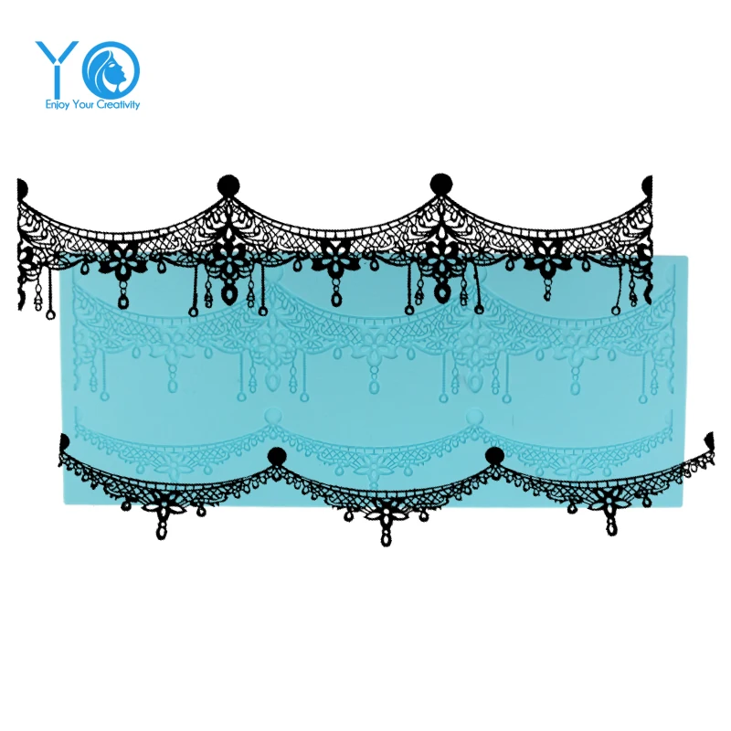 

15.59''*6.3'' Silicone Mold Large Size Fondant Lace Mold Silicone Cake Mold Baking & Pastry Tools