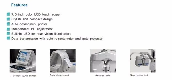 CV7200 классическая модель Экономичная и простая в использовании клавиатура Сенсорный Экран Авто Phoropter