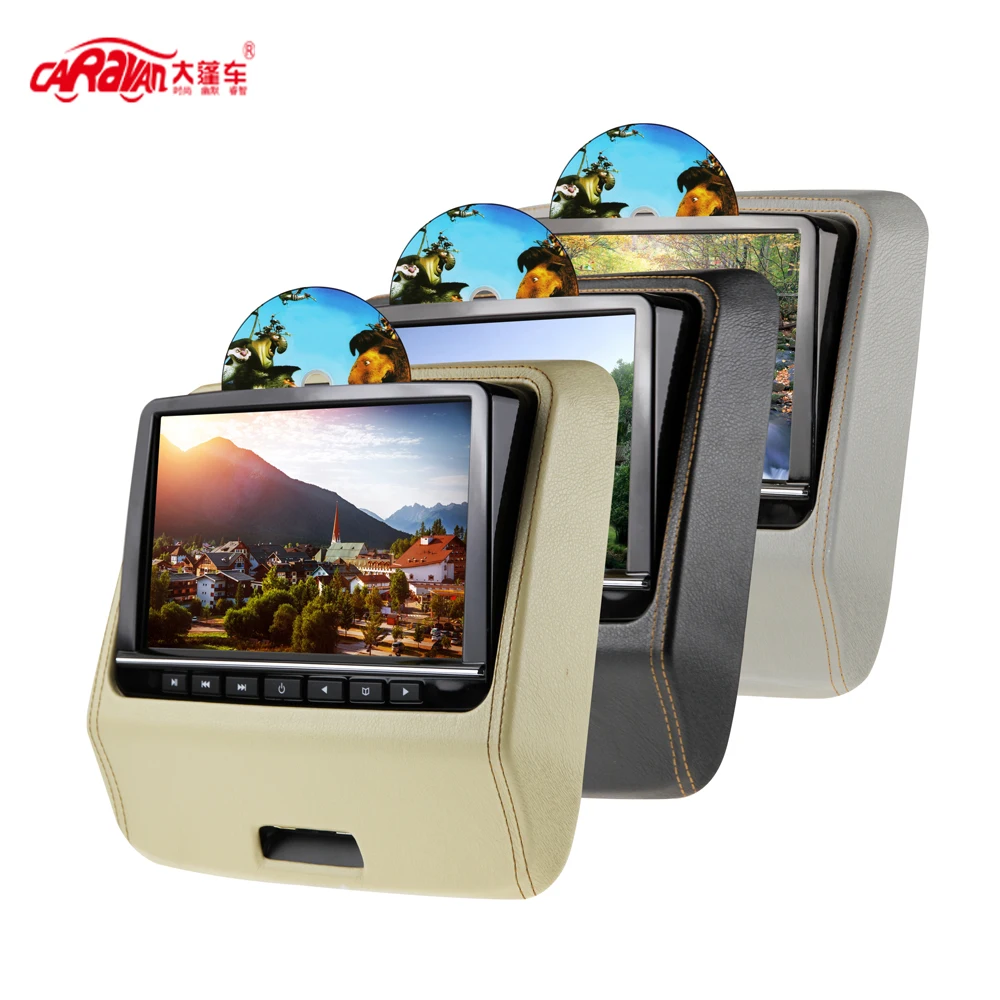 Caravan 9" swivel HD LED Active Headrest with HDMI Car Headrest DVD