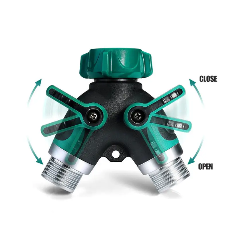 2 Pcs Garden Y Hose Connector Hose Splitter Comfortable Easy Grip Rubberized Garden Water Connectors 3.9x2.3x3.9 inches #4P16 (5)
