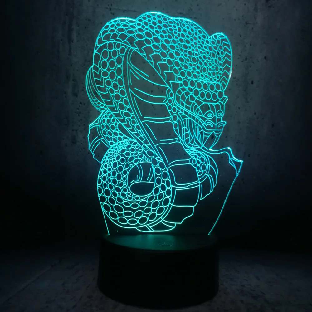 Новинка светодиодная настольная лампа 3D Dragon с USB подсветкой 7 цветов|Ночники| |
