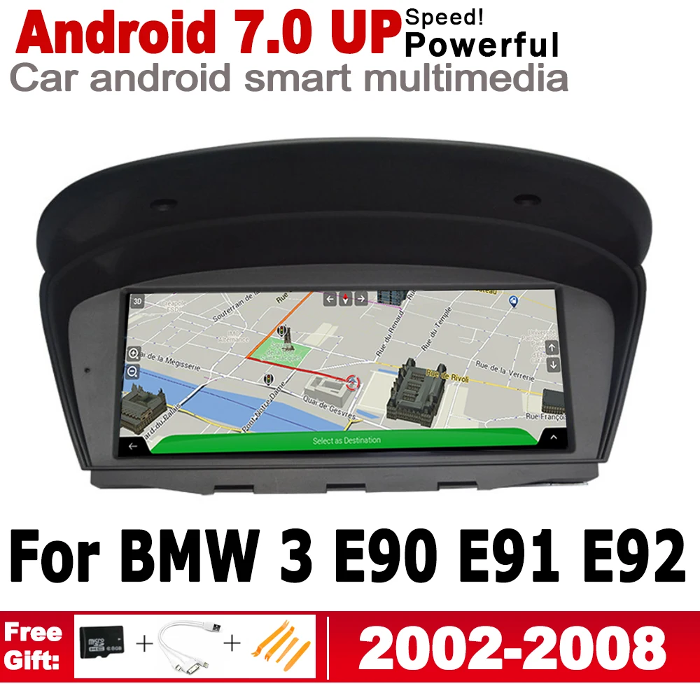 

Android 7.0 up IPS car player for BMW 3 E90 E91 E92 2002~2008 CCC original Style Autoradio gps navigation map Bluetooth stereo