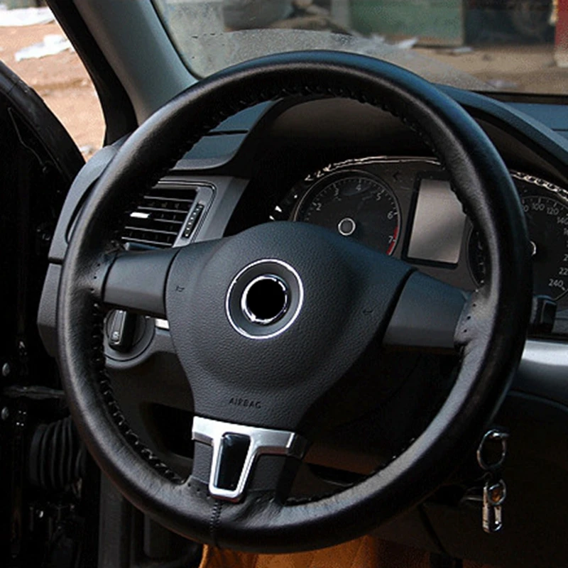 Чехол на руль для Mercedes E GLK Volkswagen Santana Mitsubishi Pajero BMW 7 Chevrolet диаметр 39/40 см|Чехлы руль| |