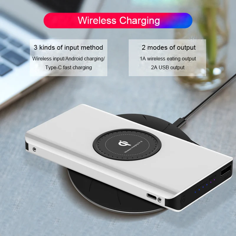 Qi Wireless Charger Power Bank 20000mAh For iPhone X 8 Plus Samsung Note 8 S9 S8 Plus Poverbank USB Mobile Phone Battery Charger Qi Wireless Charger Power Bank 20000mAh For iPhone X 8 Plus Samsung Note 8 S9 S8 Plus Poverbank USB Mobile Phone Battery Charger