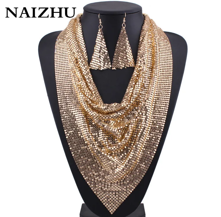 Fashion Statement Jewelry set 2017 Maxi Metal sheets Collar Chokers